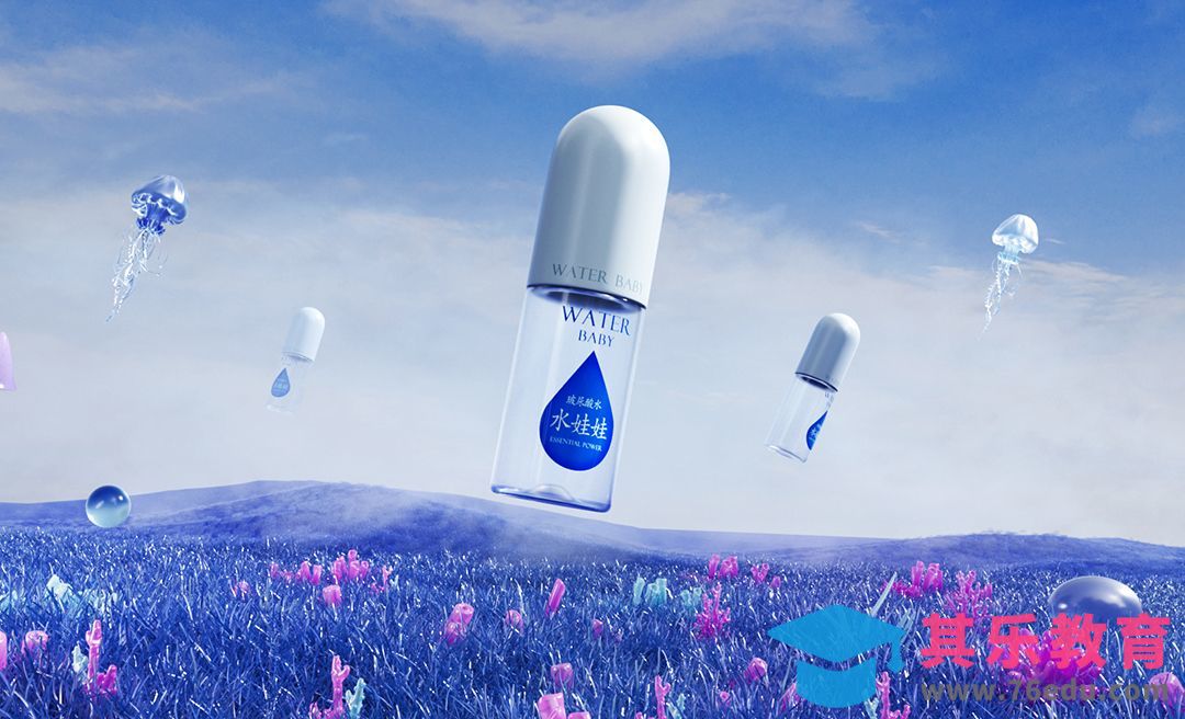 C4D Octane 超现实 草地 产品场景渲染 电商场景—01渲染[虎课网C4D设计视频教程][产品数码建模MP4教程全集 ]-第1张图片-我要自学网