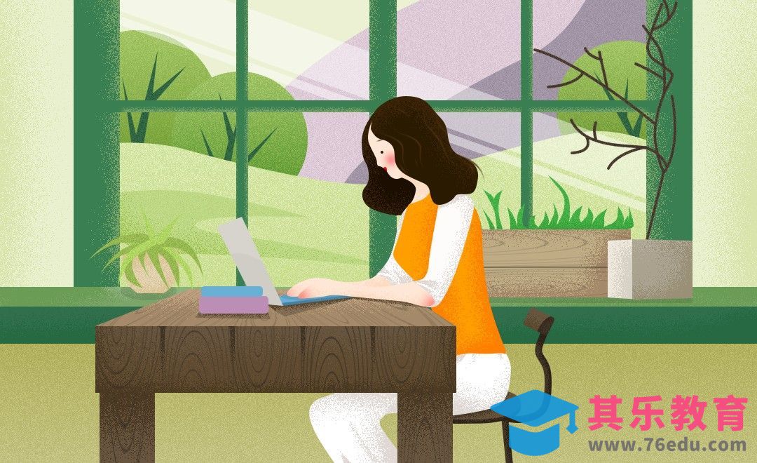 PS-扁平肌理窗边少女清新插画[虎课网绘画插画视频教程][ipad商业插画MP4教程全集 ]-第1张图片-我要自学网