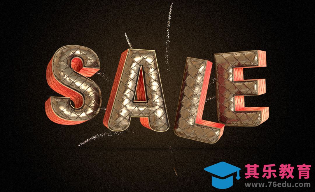 PS-闪亮皮质字母SALE[虎课网平面设计视频教程][字体设计教程MP4高清全集 ]-第1张图片-我要自学网