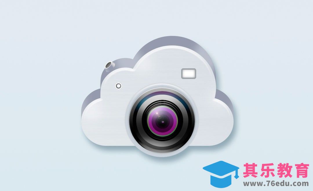 PS-拟物相机图标绘制[虎课网UI设计视频教程][UI设计教程全集MP4 ]-第1张图片-我要自学网