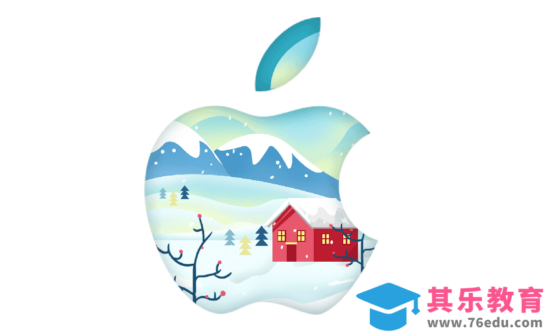 PS-板绘插画-苹果雪景动态插画[虎课网绘画插画视频教程][ipad商业插画MP4教程全集 ]-第1张图片-我要自学网