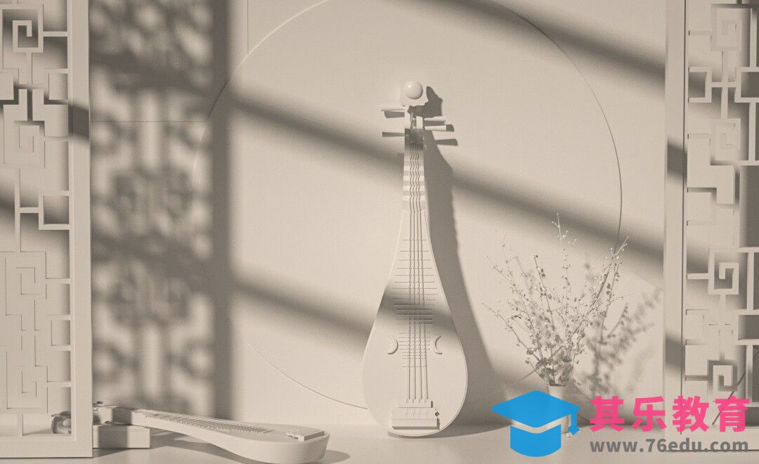 C4D-古风琵琶建模（下）[虎课网C4D设计视频教程][产品数码建模MP4教程全集 ]-第1张图片-我要自学网
