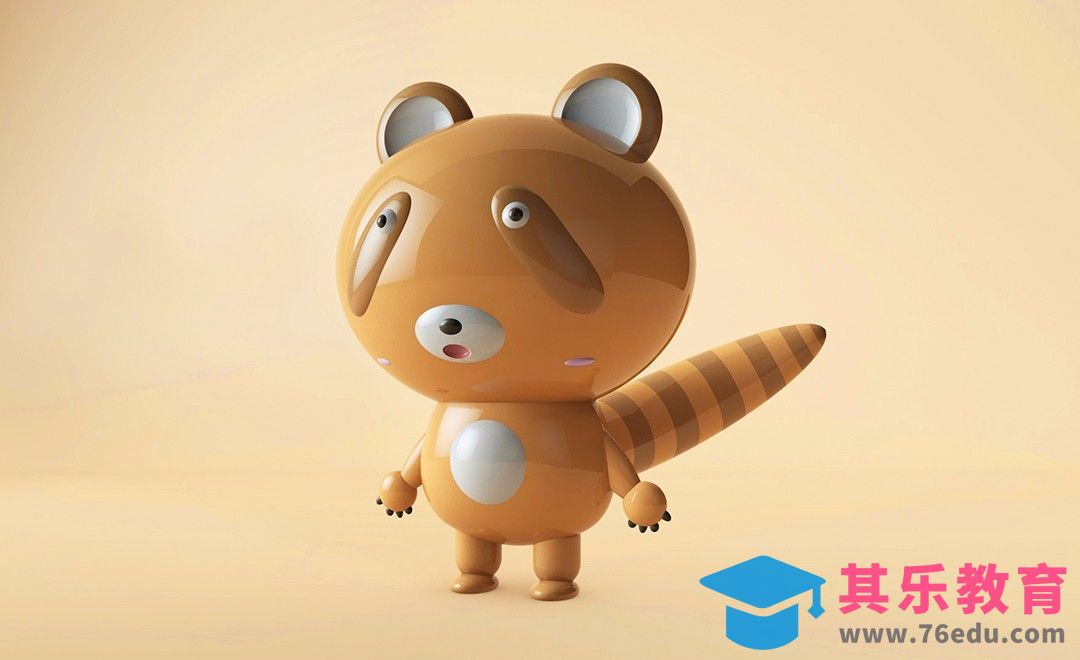 C4D-卡通小浣熊建模及渲染[虎课网C4D设计视频教程][产品数码建模MP4教程全集 ]-第1张图片-我要自学网