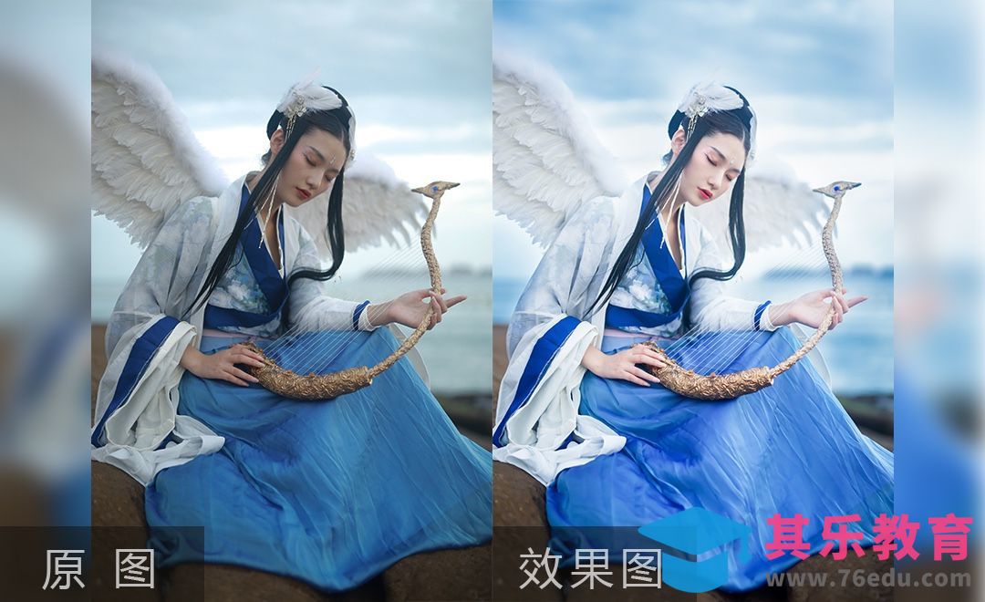 PS-汉服人像之精卫填海后期修图[虎课网手机摄影入门视频教程][MP4产品摄影教程全集 ]-第1张图片-我要自学网