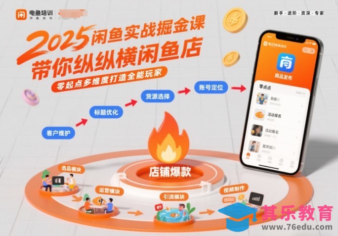 2025闲鱼实战掘金课，带你纵横闲鱼店，零起点多维度打造全能玩家-第1张图片-我要自学网