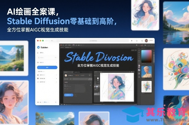 AI绘画全案课，Stable Diffusion零基础到高阶，全方位掌握AIGC视觉生成技能-第1张图片-我要自学网