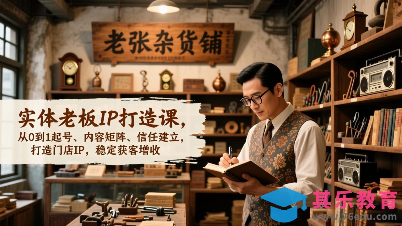 实体老板IP打造课，从0到1起号、内容矩阵、信任建立，打造门店IP，稳定获客增收-第1张图片-我要自学网