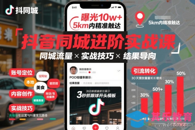 抖音同城进阶实战课，助你同城流量拿到结果-第1张图片-我要自学网