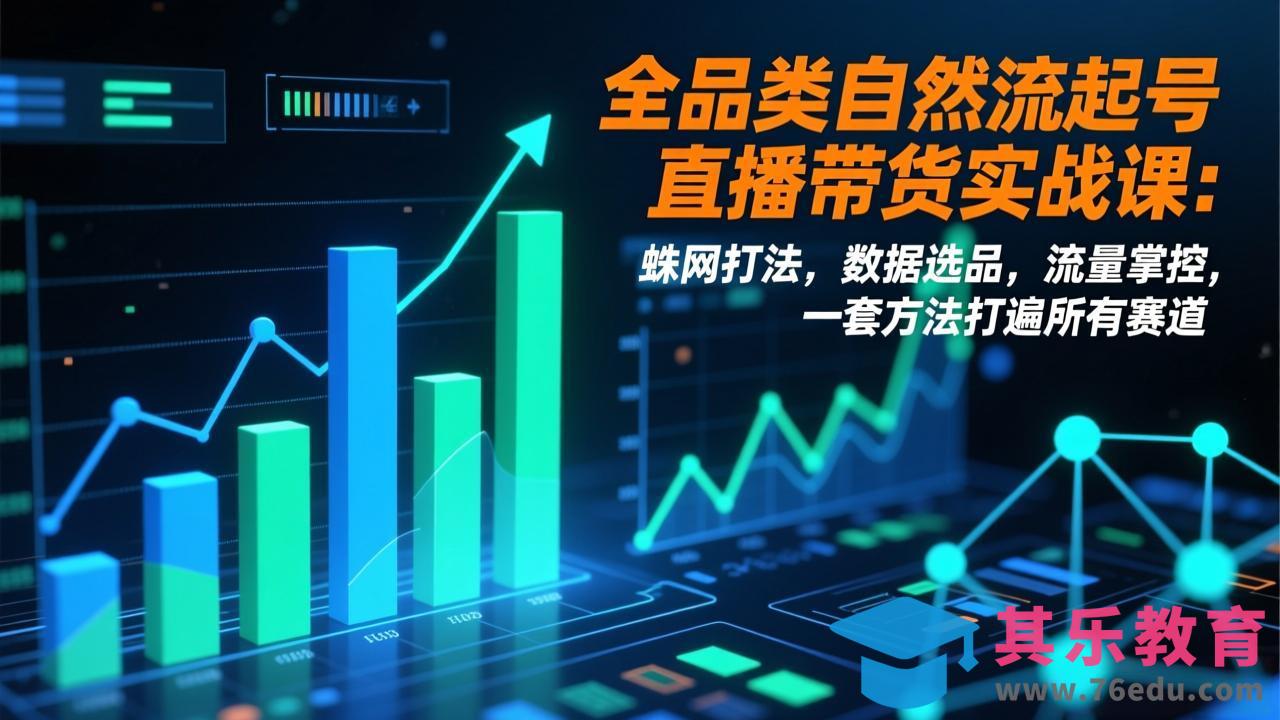 全品类自然流起号直播带货实战课：蛛网打法，数据选品，流量掌控，一套方法打遍所有赛道-第1张图片-我要自学网