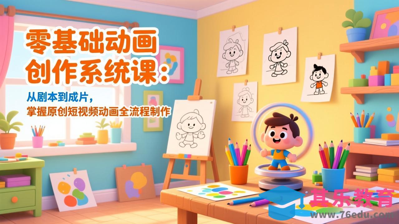 零基础动画创作系统课：从剧本到成片，掌握原创短视频动画全流程制作-第1张图片-我要自学网