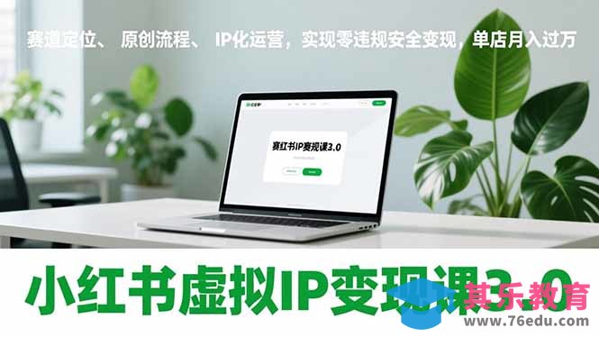 小红书虚拟IP变现课3.0，赛道定位、原创流程、IP化运营，实现零违规安全变现，单店月入过万-第1张图片-我要自学网