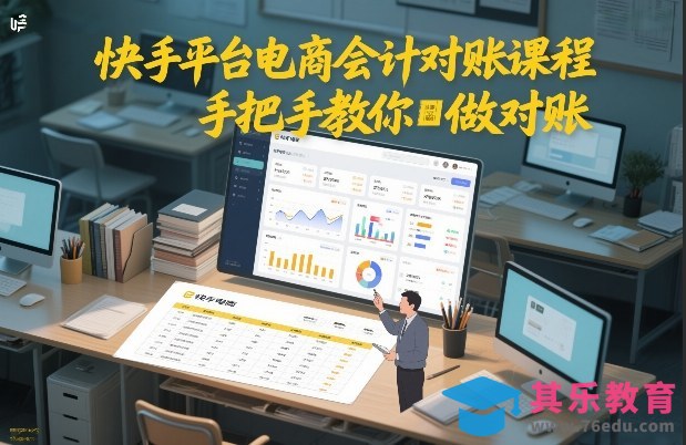 快手平台电商会计对账课程，手把手教你做对账-第1张图片-我要自学网