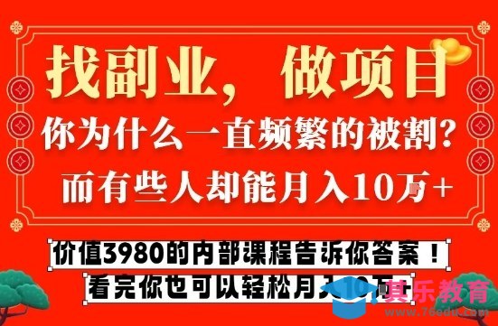 价值3980的网创内部课程，告诉你互联网创业月入10个W的秘密【揭秘】-第1张图片-我要自学网