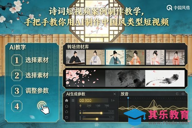 古诗词短视频案例制作教学，手把手教你用AI制作中国风类型短视频-第1张图片-我要自学网