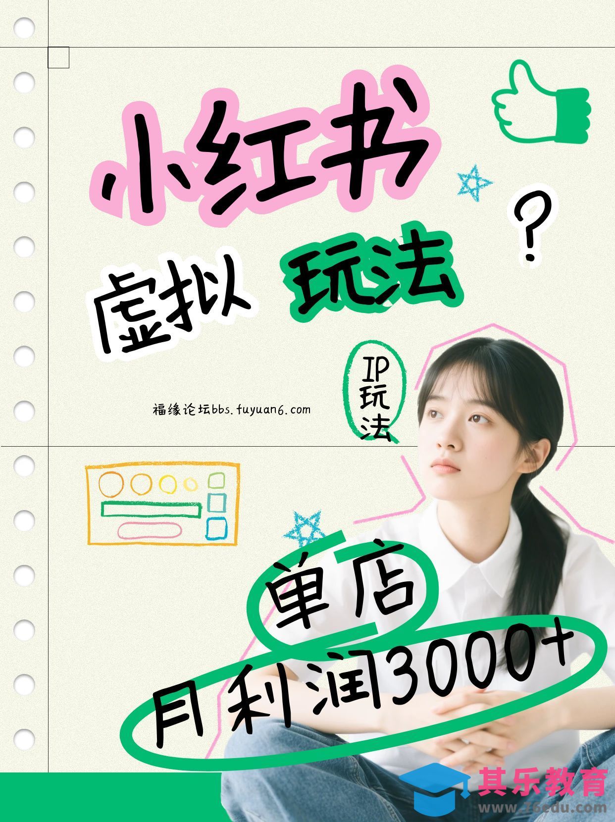 小红书虚拟玩法(铺货流和单品玩法)，单店月利润3000+，IP打法+原创商品(0违规)-第1张图片-我要自学网