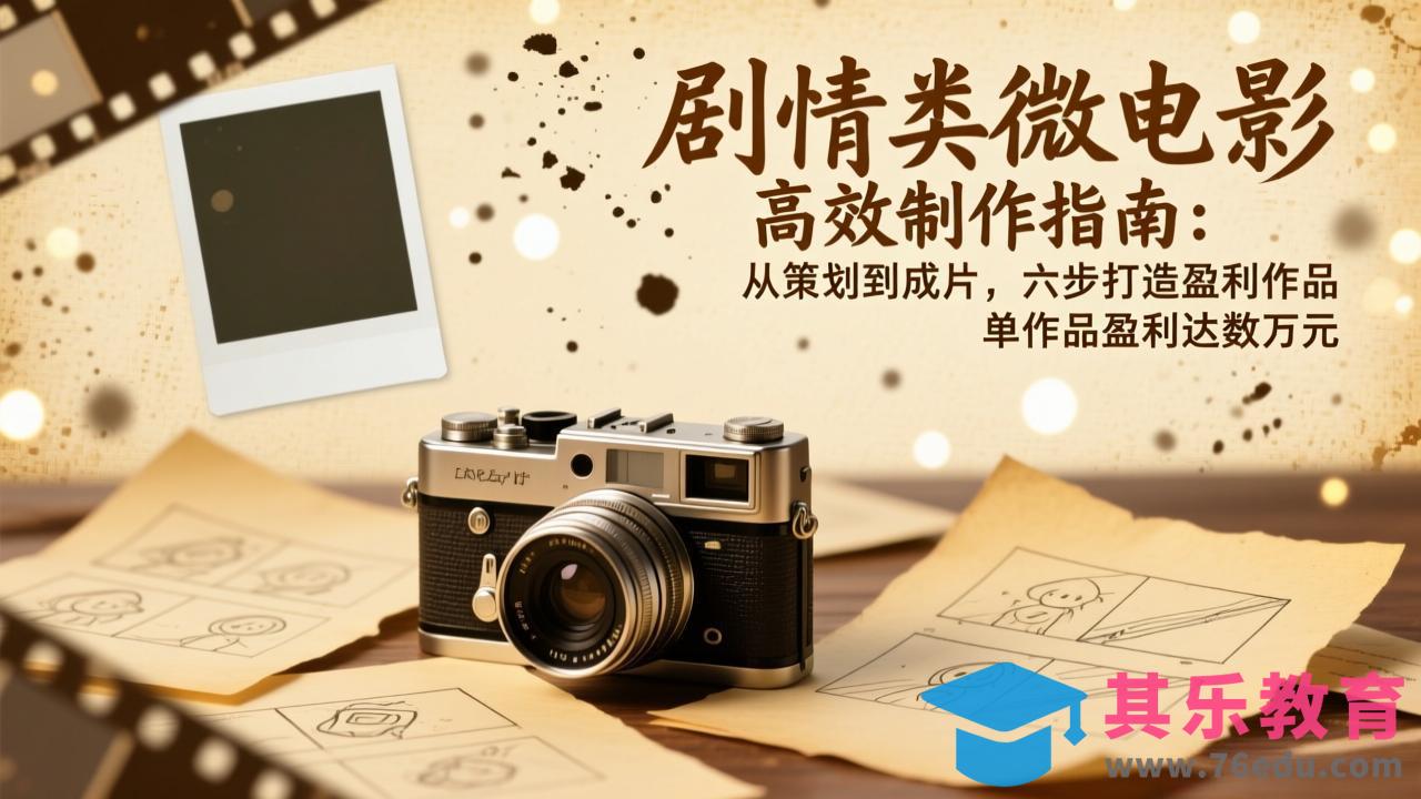 剧情类微电影高效制作指南：从策划到成片，六步打造盈利作品，单作品盈利达数万元-第1张图片-我要自学网