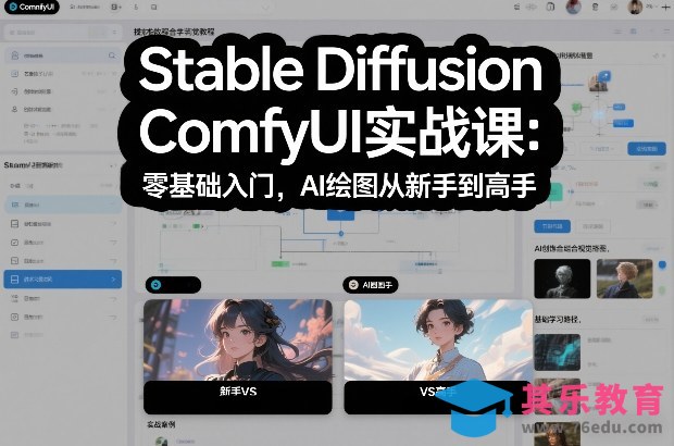 Stable Diffusion ComfyUI实战课:零基础入门,AI绘图从新手到高手-第1张图片-我要自学网 Stable Diffusion ComfyUI实战课:零基础入门,AI绘图从新手到高手-第1张图片-我要自学网
