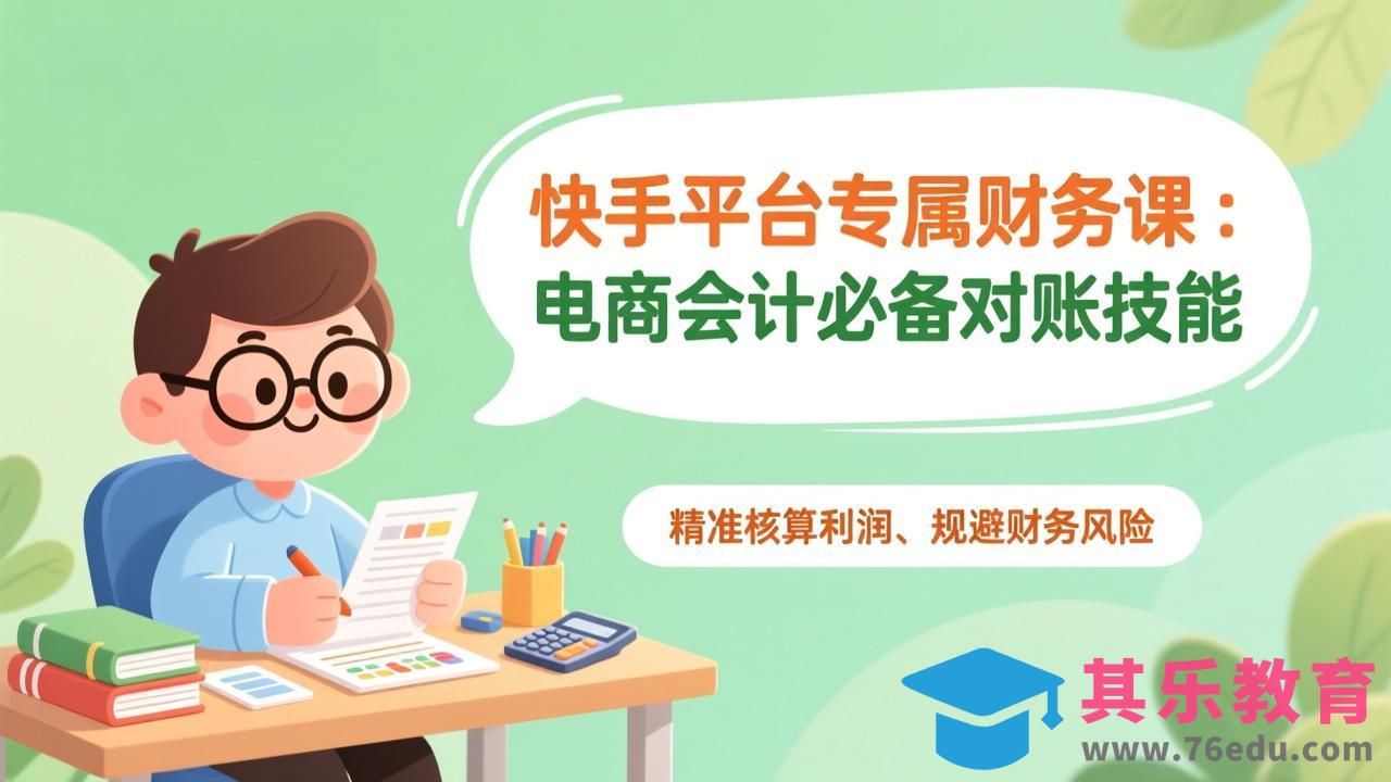 快手平台专属财务课：电商会计必备对账技能，精准核算利润、规避财务风险-第1张图片-我要自学网