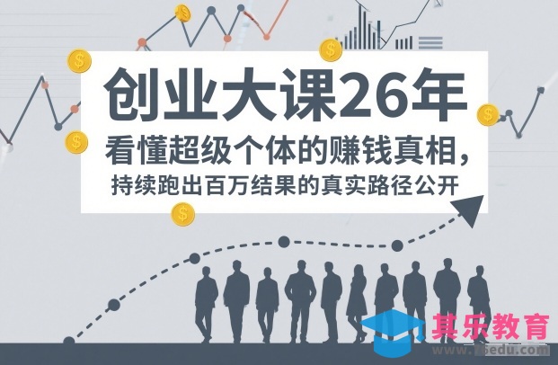 百万IP成交创业大课26年，看懂超级个体的賺钱真相，持续跑出百万结果的真实路径公开-第1张图片-我要自学网