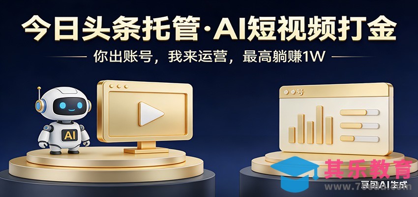 头条号AI托管，我提供作品，你提供账号，每天5分钟发布，小白躺赚3000+-第1张图片-我要自学网