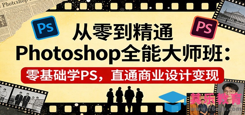 从零到精通Photoshop全能大师班：零基础学PS，直通商业设计变现-第1张图片-我要自学网