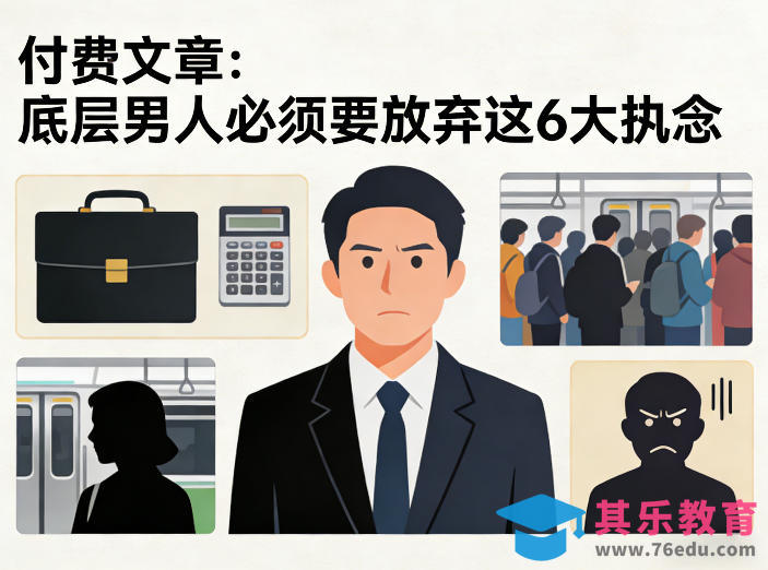 付费文章：底层男人必须要放弃这6大执念-第1张图片-我要自学网