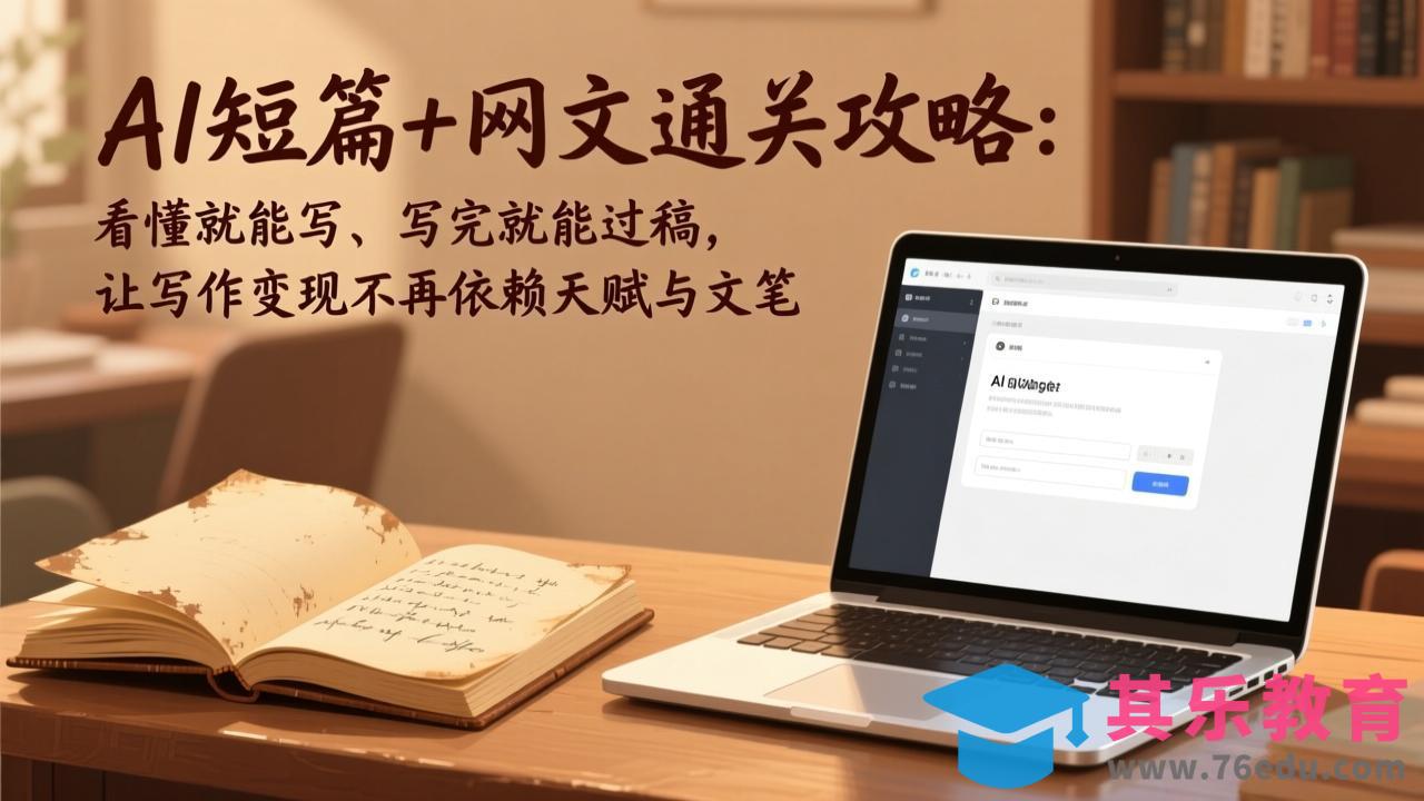 AI短篇+网文通关攻略：看懂就能写、写完就能过稿，让写作变现不再依赖天赋与文笔-第1张图片-我要自学网