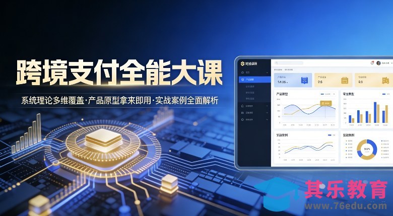 跨境支付全能大课，系统理论多维覆盖，产品原型拿来即用，实战案例全面解析-第1张图片-我要自学网