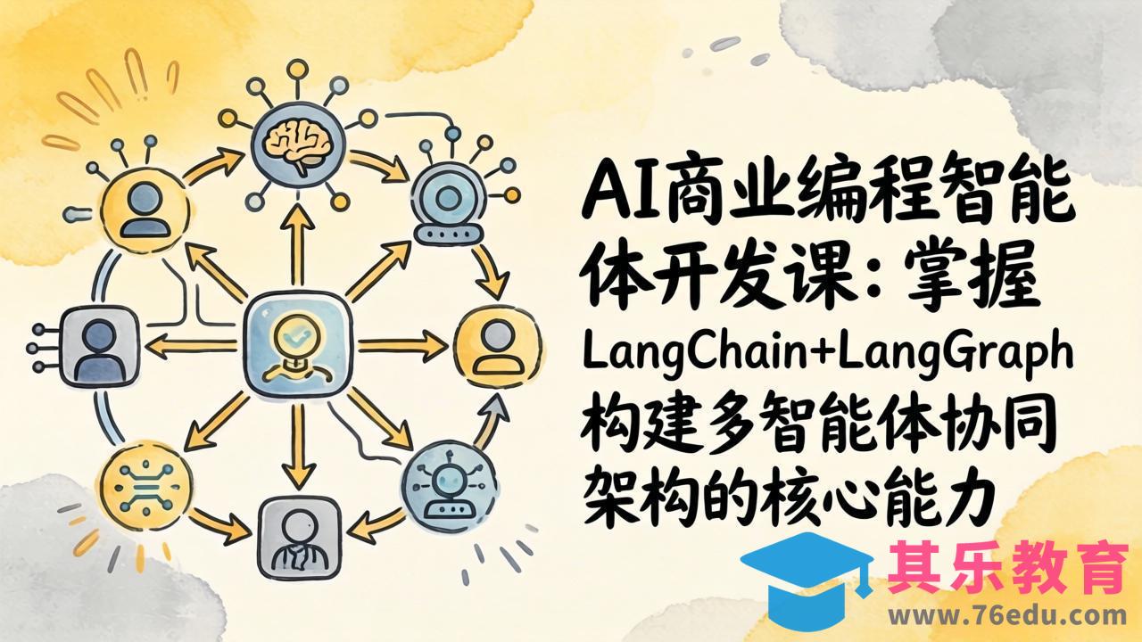 AI商业编程智能体开发课：掌握LangChain+LangGraph构建多智能体协同架构的核心能力-第1张图片-我要自学网