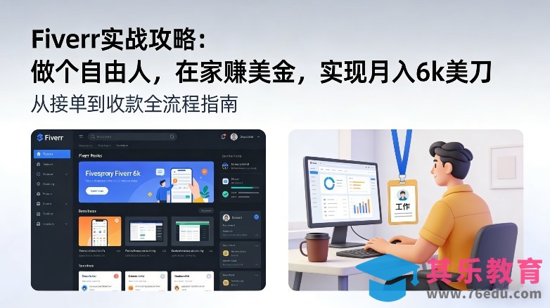 Fiverr实战攻略，做个自由人，在家賺美金，实现月入6k美刀-第1张图片-我要自学网