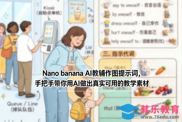Nano banana AI教辅作图提示词，手把手带你用AI做出真实可用的教学素材-第1张图片-我要自学网