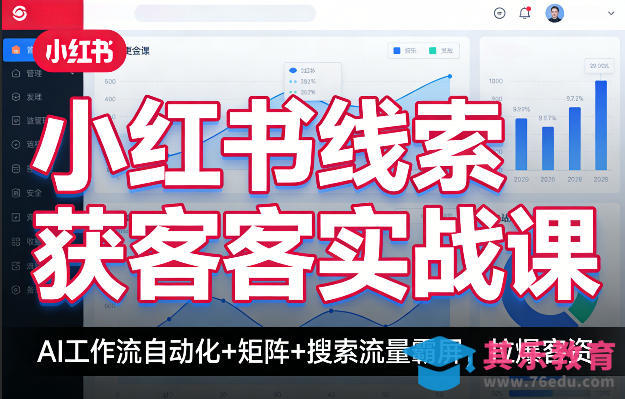 小红书线索获客实战课,AI工作流自动化+矩阵+搜索流量霸屏,拉爆客资-第1张图片-我要自学网 小红书线索获客实战课,AI工作流自动化+矩阵+搜索流量霸屏,拉爆客资-第1张图片-我要自学网