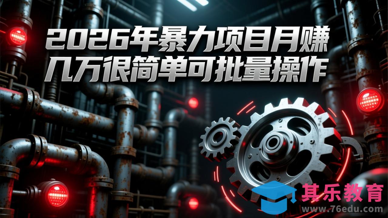 2026年暴力项目月赚几万很简单可批量操作，成本低，利润大-第1张图片-我要自学网