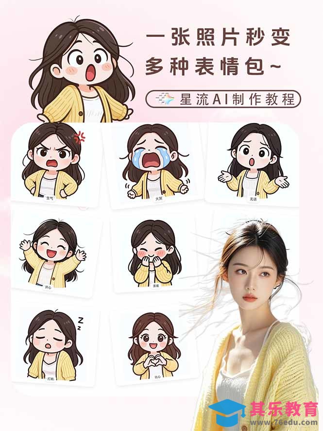 一张照片秒变N种专属表情包，三步搞定可爱搞怪治愈风，从此斗图聊天不再到处存别人图-第2张图片-我要自学网