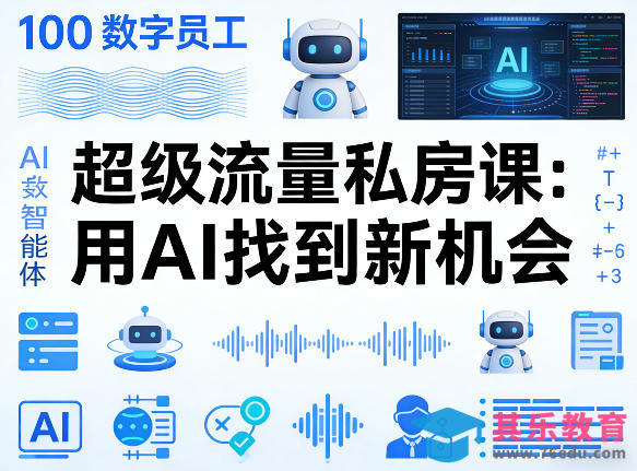 你的AI数字员工100个智能体，超级流量私房课，用AI找到新机会-第1张图片-我要自学网