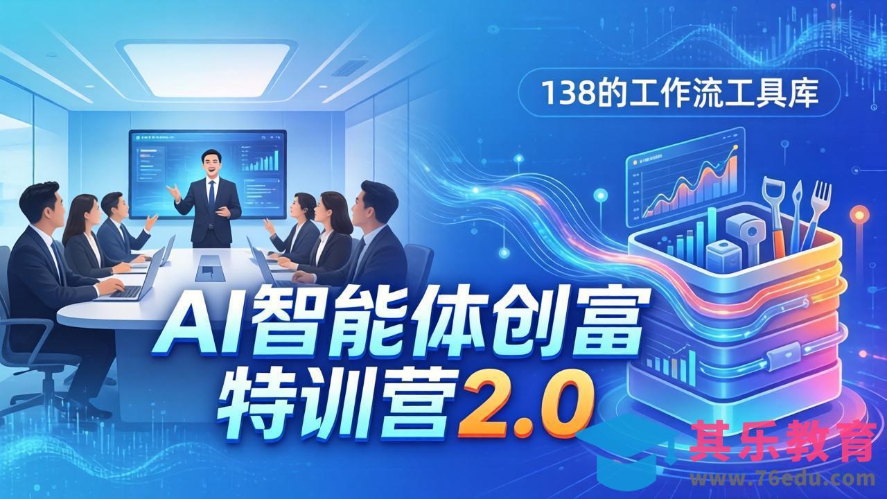 AI智能体创富训练营2.0:3天闭门直播+视频课+工具库,从0到1搭建智能体附138个工作流-第1张图片-我要自学网 AI智能体创富训练营2.0:3天闭门直播+视频课+工具库,从0到1搭建智能体附138个工作流-第1张图片-我要自学网