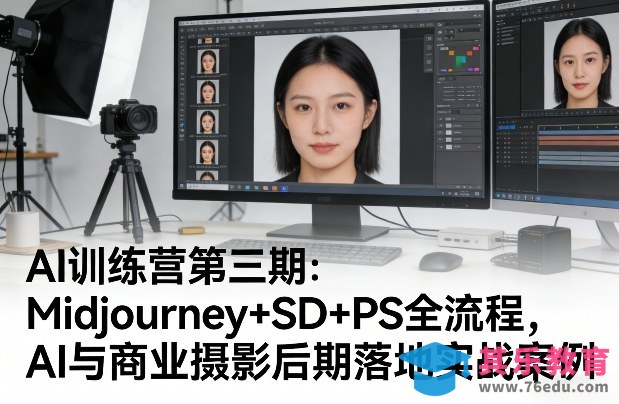 AI训练营第三期:Midjourney+SD+PS全流程,AI与商业摄影后期落地实战案例-第1张图片-我要自学网 AI训练营第三期:Midjourney+SD+PS全流程,AI与商业摄影后期落地实战案例-第1张图片-我要自学网
