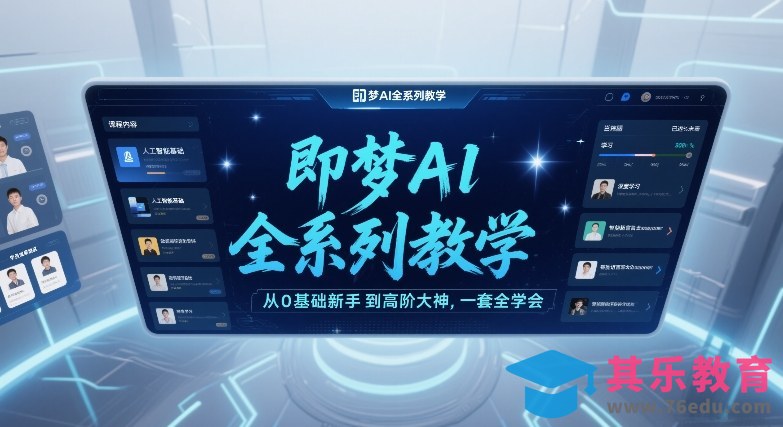 即梦AI全系列教学,从0基础新手到高阶大神,一套全学会-第1张图片-我要自学网 即梦AI全系列教学,从0基础新手到高阶大神,一套全学会-第1张图片-我要自学网
