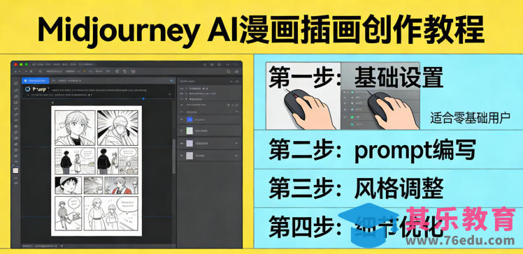 利用Midjourney AI人工智能轻松创作漫画插画教程,零基础创作完整漫画插画-第1张图片-我要自学网 利用Midjourney AI人工智能轻松创作漫画插画教程,零基础创作完整漫画插画-第1张图片-我要自学网