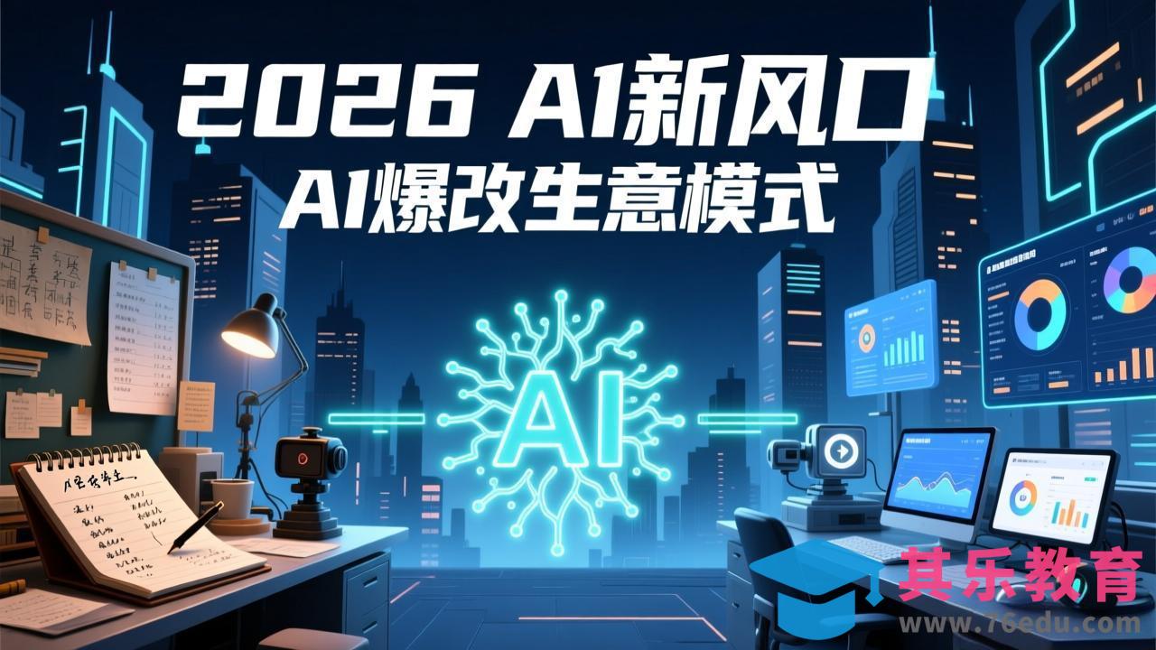 2026年AI创富新风口,用人工智能爆改你的生意模式,从短视频到直播全面降本增效抢占先机-第1张图片-我要自学网 2026年AI创富新风口,用人工智能爆改你的生意模式,从短视频到直播全面降本增效抢占先机-第1张图片-我要自学网