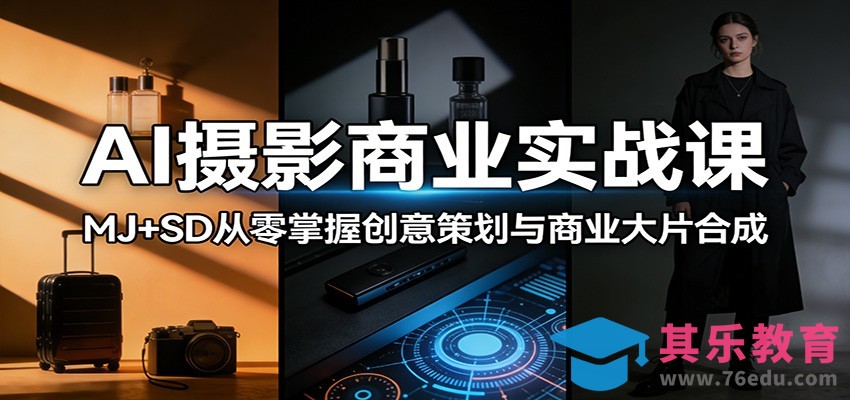 AI摄影商业实战课：MJ+SD从零掌握创意策划与商业大片合成-第1张图片-我要自学网
