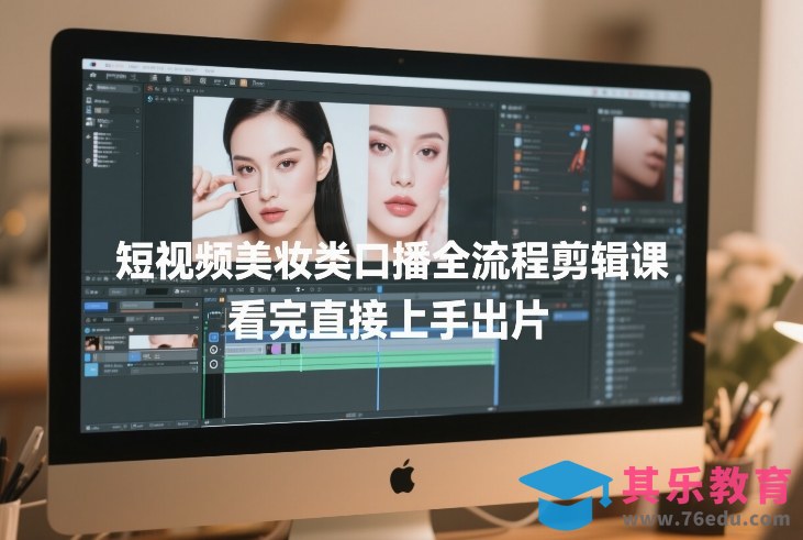 短视频美妆类口播全流程剪辑课,看完直接上手出片-第1张图片-我要自学网 短视频美妆类口播全流程剪辑课,看完直接上手出片-第1张图片-我要自学网