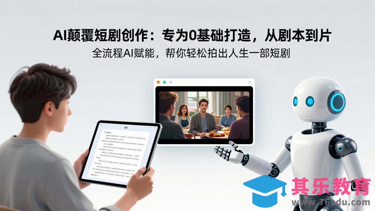 AI颠覆短剧创作：专为0基础打造，从剧本到成片全流程AI赋能，帮你轻松拍出人生第一部短剧-第1张图片-我要自学网