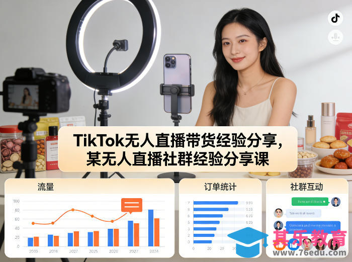 TikTok无人直播带货经验分享,某无人直播社群经验分享课-第1张图片-我要自学网 TikTok无人直播带货经验分享,某无人直播社群经验分享课-第1张图片-我要自学网