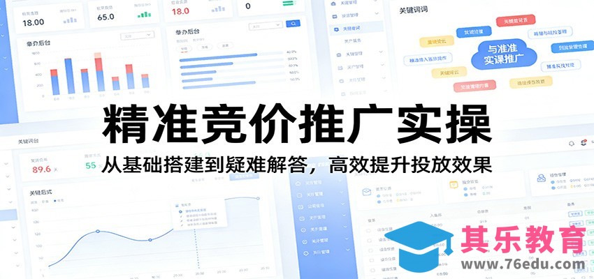 精准竞价推广实操：从基础搭建到疑难解答，高效提升投放效果-第1张图片-我要自学网