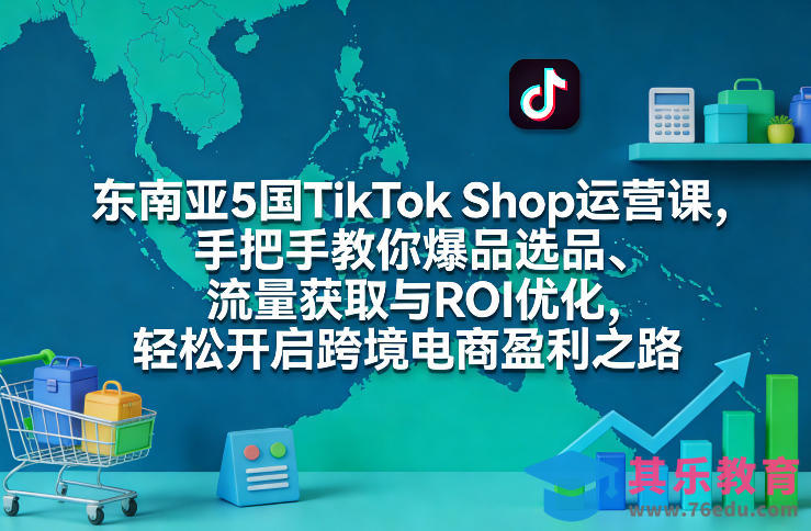 东南亚5国TikTok Shop运营课,手把手教你爆品选品、流量获取与ROI优化,轻松开启跨境电商盈利之路-第1张图片-我要自学网 东南亚5国TikTok Shop运营课,手把手教你爆品选品、流量获取与ROI优化,轻松开启跨境电商盈利之路-第1张图片-我要自学网