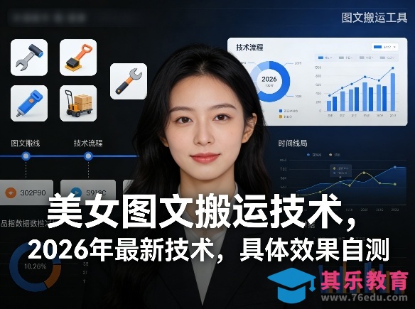 美女图文搬运技术，2026年最新技术，具体效果自测-第1张图片-我要自学网