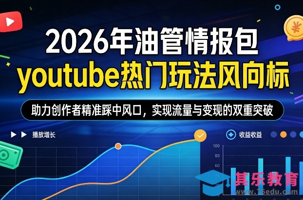 2026年油管情报包，youtube热门玩法风向标，助力创作者精准踩中风口，实现流量与变现的双重突破(更新)-第1张图片-我要自学网