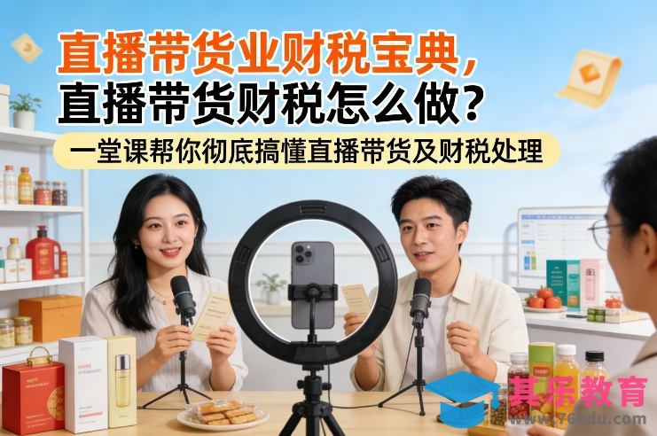 直播带货业财税宝典，直播带货财税怎么做？一堂课帮你彻底搞懂直播带货及财税处理-第1张图片-我要自学网