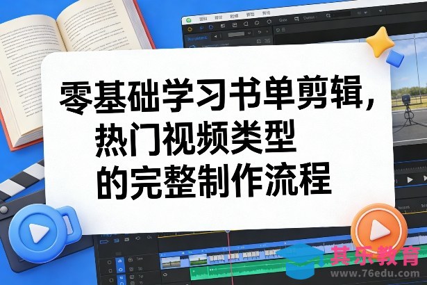 零基础学习书单剪辑,热门视频类型的完整制作流程(更新2026)-第1张图片-我要自学网 零基础学习书单剪辑,热门视频类型的完整制作流程(更新2026)-第1张图片-我要自学网